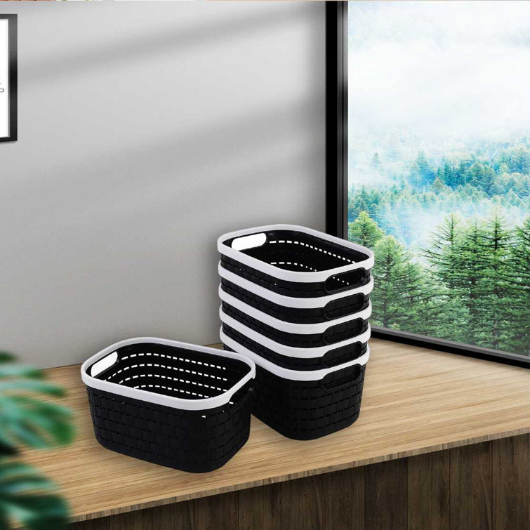 Rebrilliant Plastic Storage Baskets With Handles Wayfair